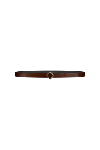 Reversible ornament belt – Cognac/black