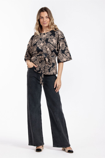 Lexie denim trousers – black