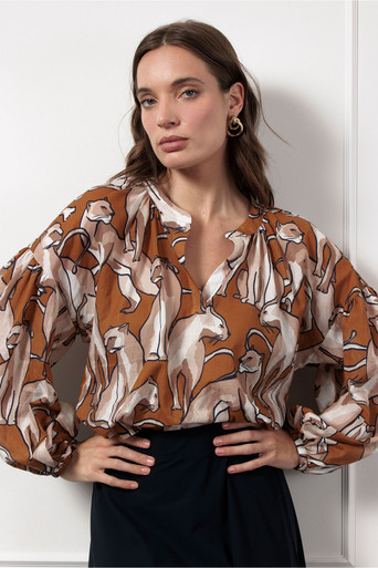 Marcha panther blouse – multi color