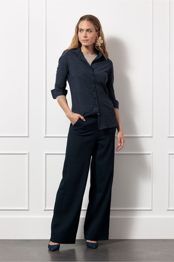 Poppy denim blouse – dark blue/black