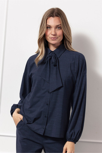 Maxine denim blouse – dark blue/black