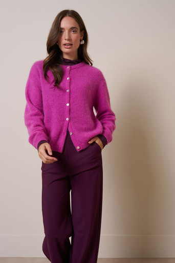 Bibi mohair cardigan – orchid