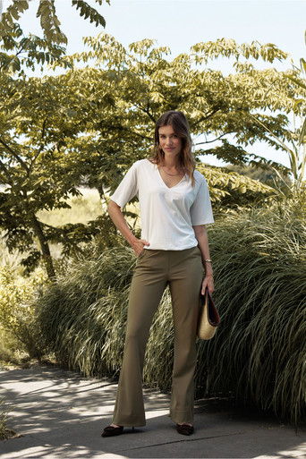 Flair LONG bonded trousers – earth