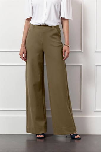 Lexie LONG bonded trousers – earth
