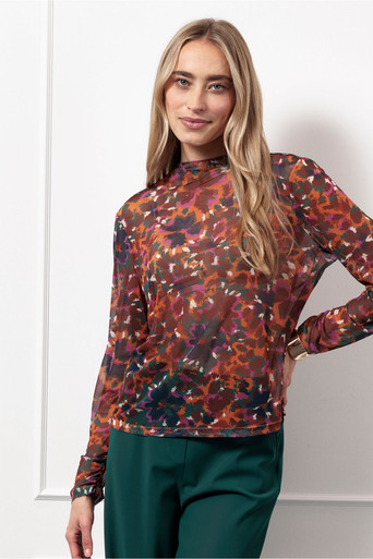 Francie mesh flower top – multi color