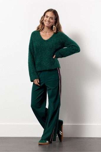 Lexie bnd tape trousers – bottle green