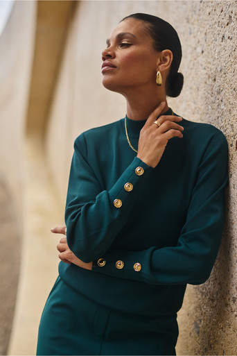 Luna col pullover – bottle green