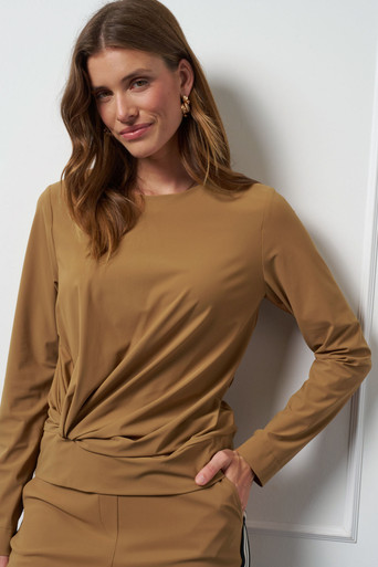 Winona knot top – caramel