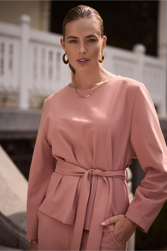 Gaby bonded top – dusty pink
