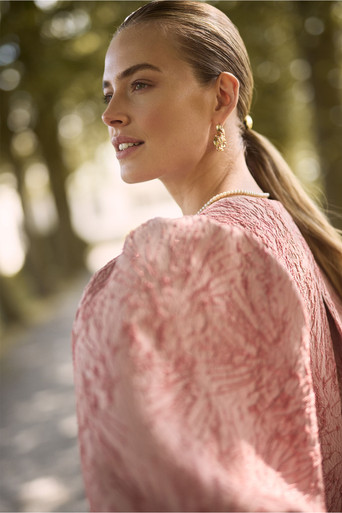 Hanne jacquard jacket – dusty pink