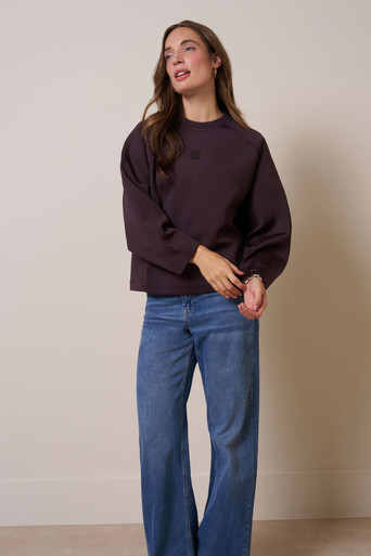 Djoeke scuba sweater – espresso