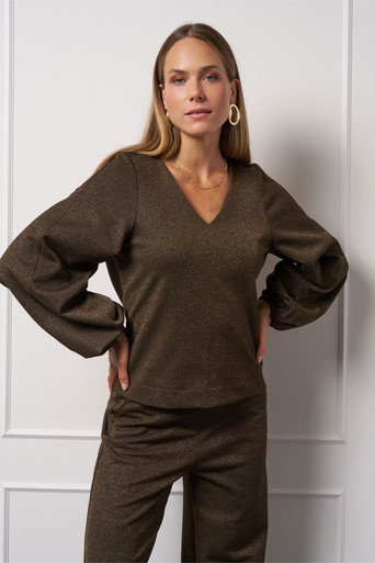 Claudina sparkle top – gold