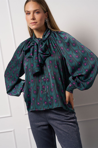 Kimora square flower blouse – multi color