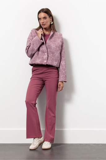 Flair bonded trousers – vintage berry