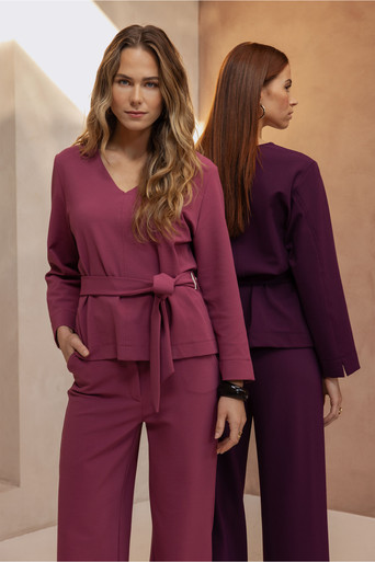 Vesper twill top – vintage berry