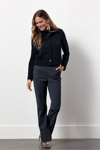 Flair bnd pinstripe trousers – antraciet/dark blue