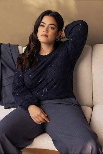 Lica lace pullover – dark blue