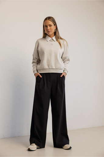 Pleuni studio sweater – kit/antraciet