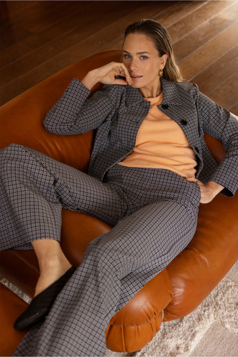 Lexie bonded circle trousers – black/kit