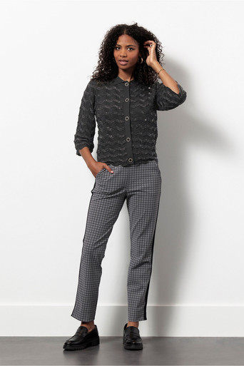 Anne bonded circle trousers – black/kit