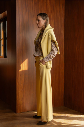 Luz twill trousers – butter yellow