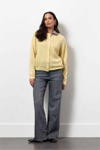 Bibi mohair cardigan – butter yellow