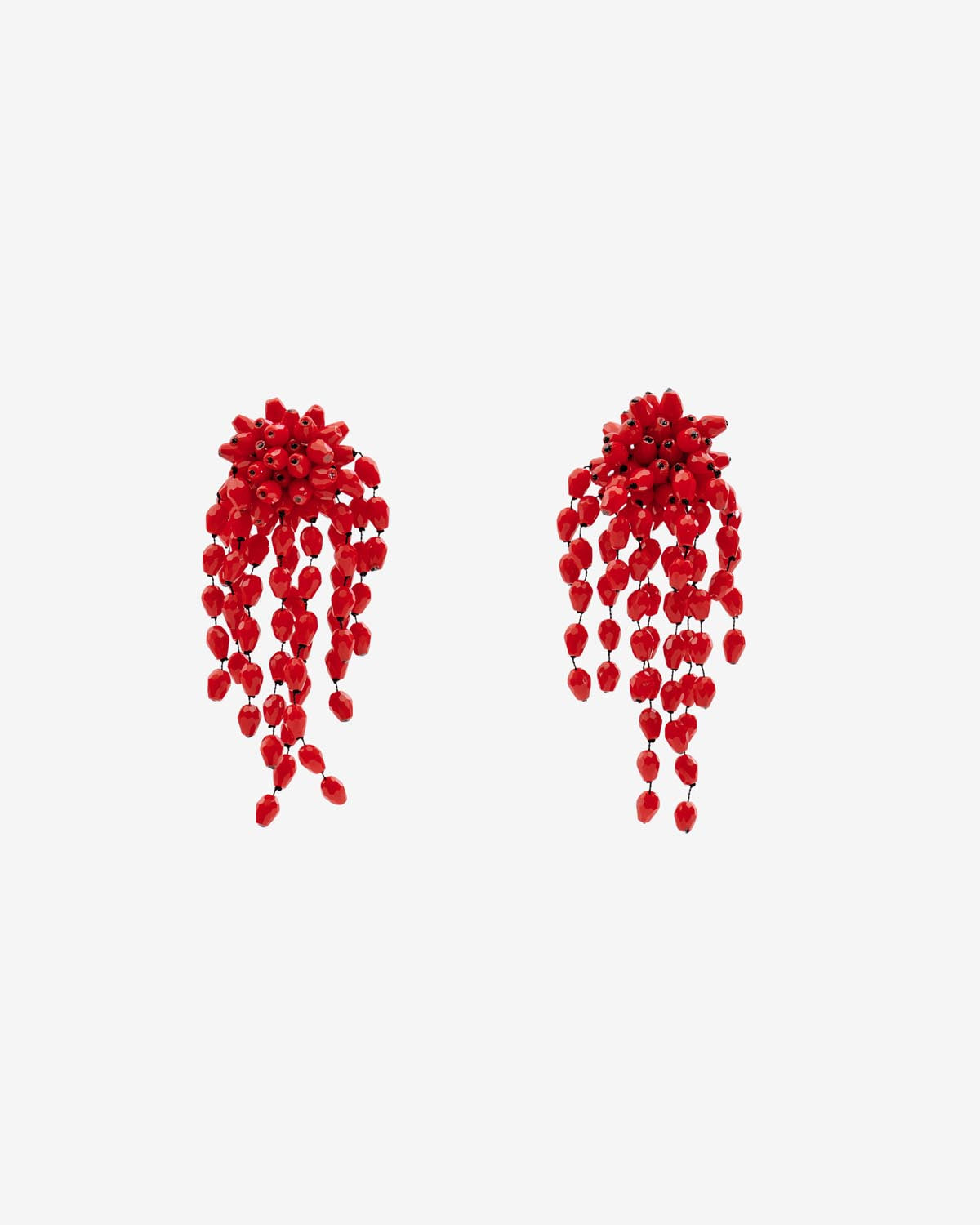 Hanabi Earrings – Red/silver