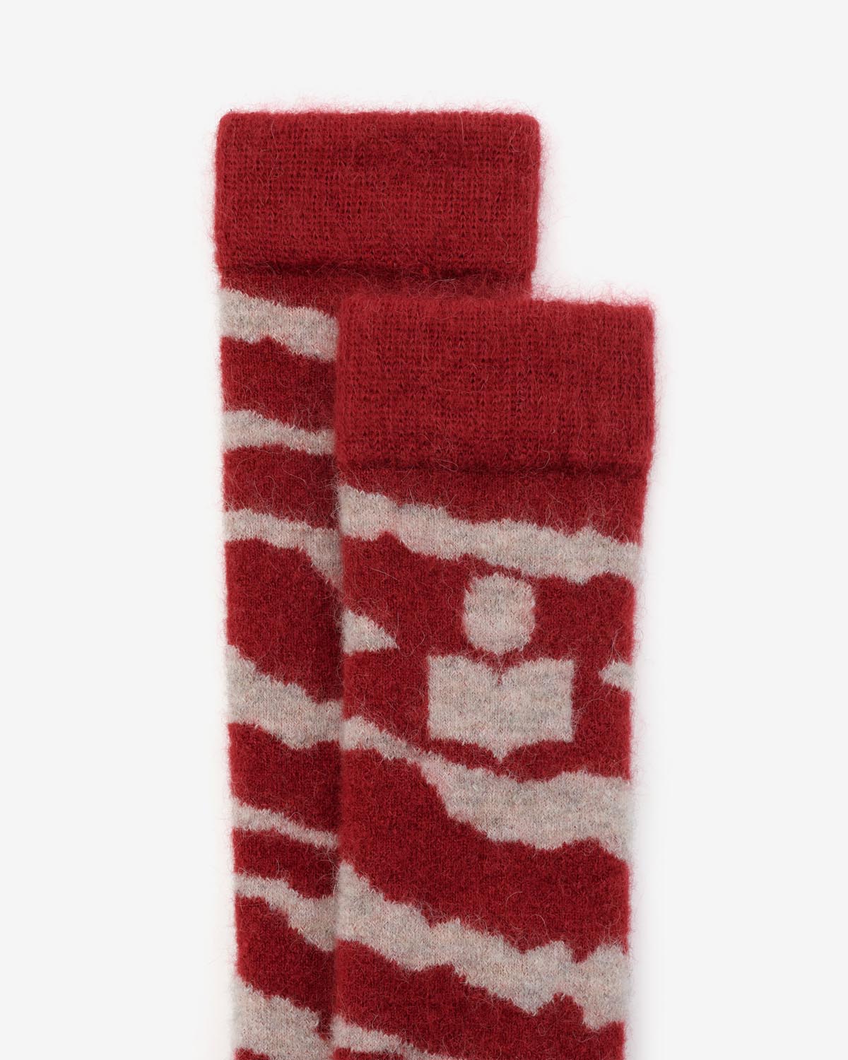 Shona Socks – Raspberry/beige