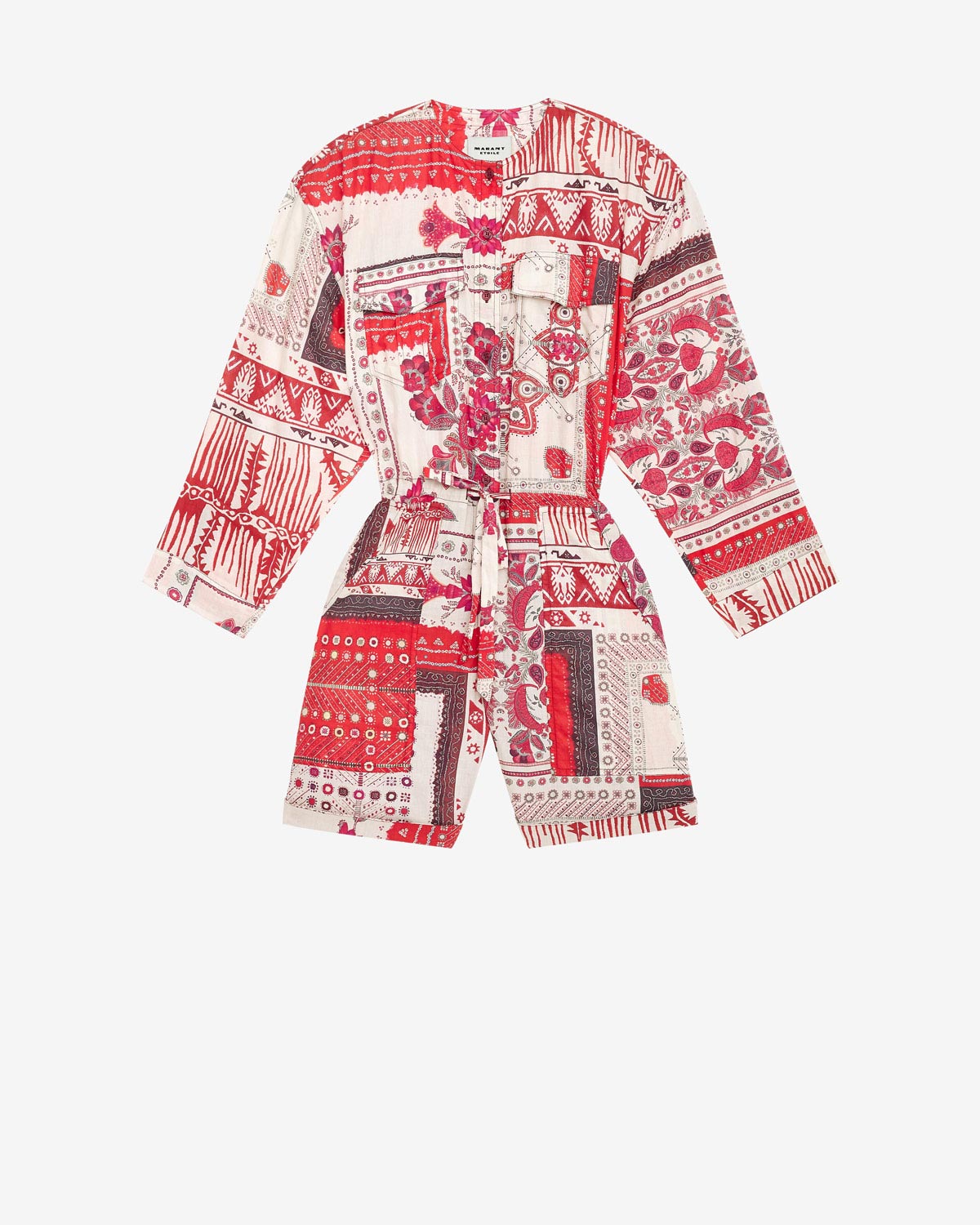 Niely Playsuit - Red/ecru