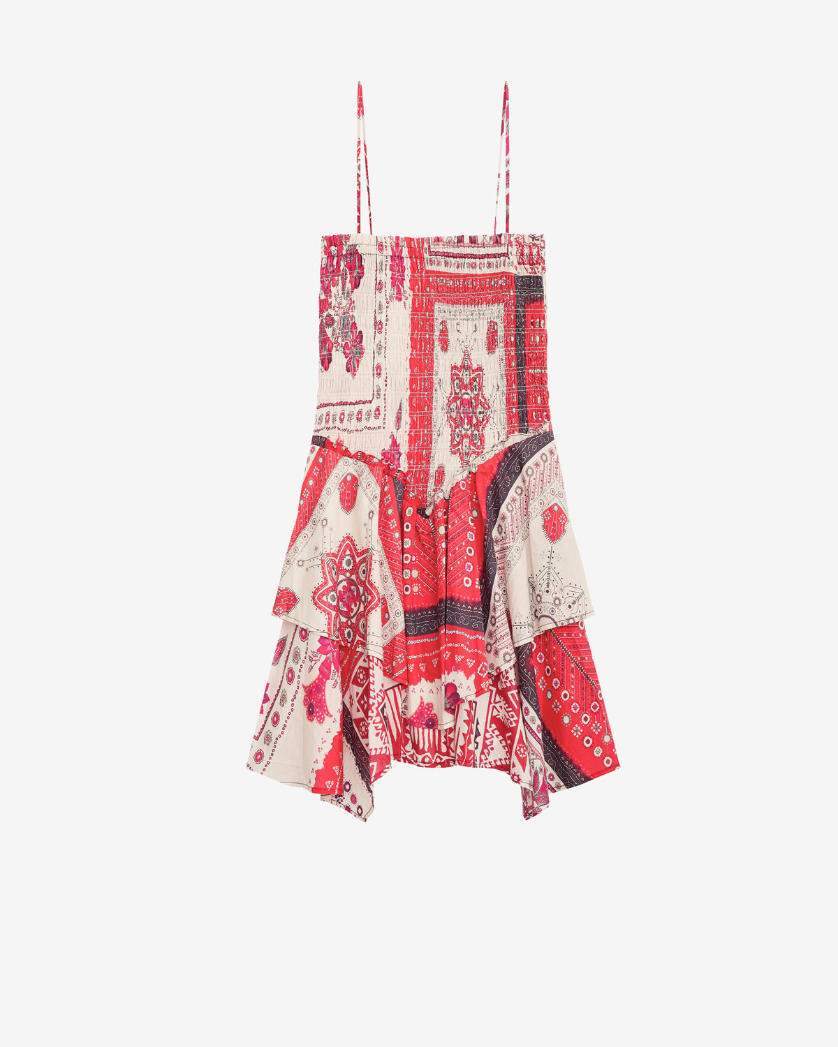 Anka Dress – Red/ecru