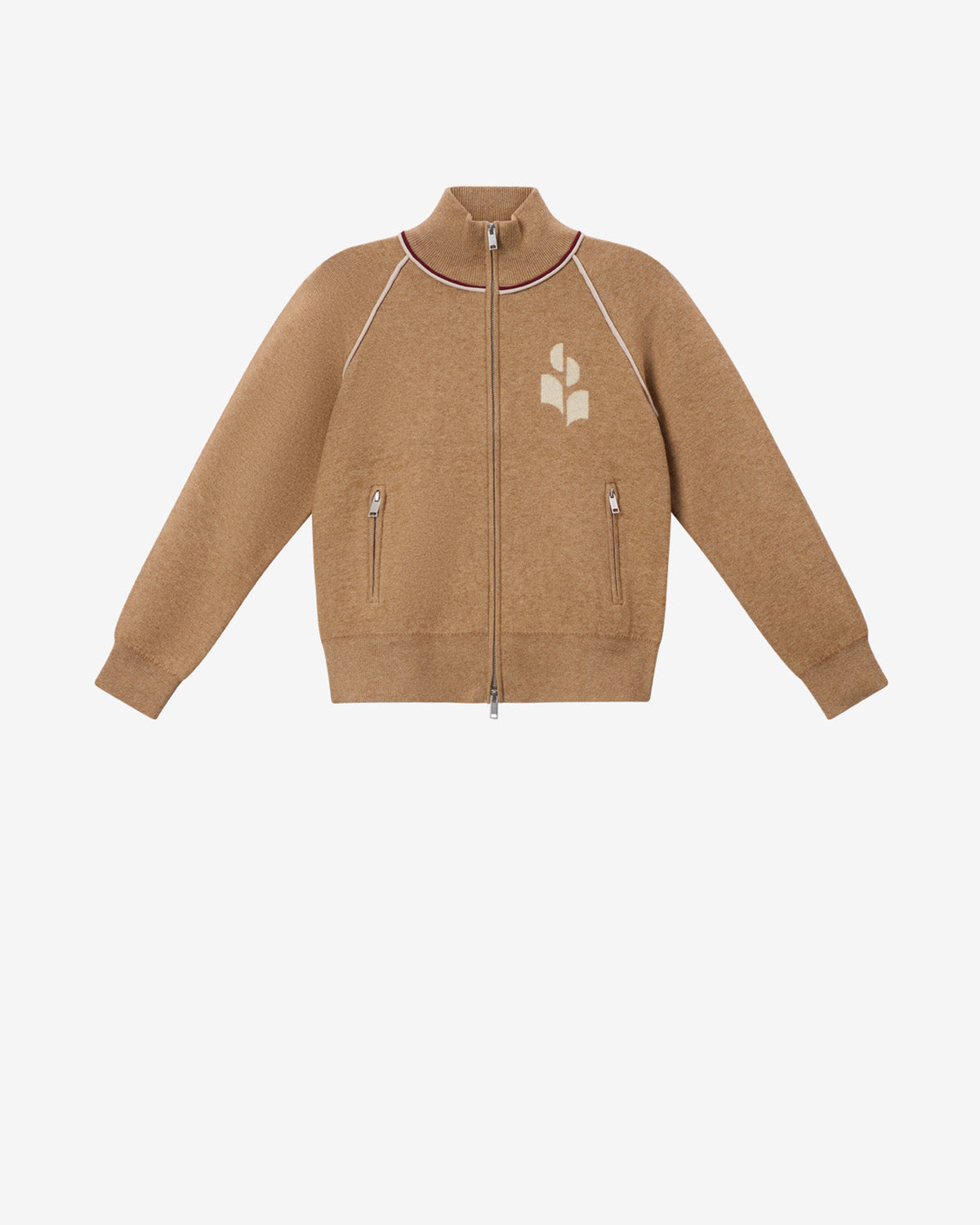 Lanya Cardigan – Camel/light Grey