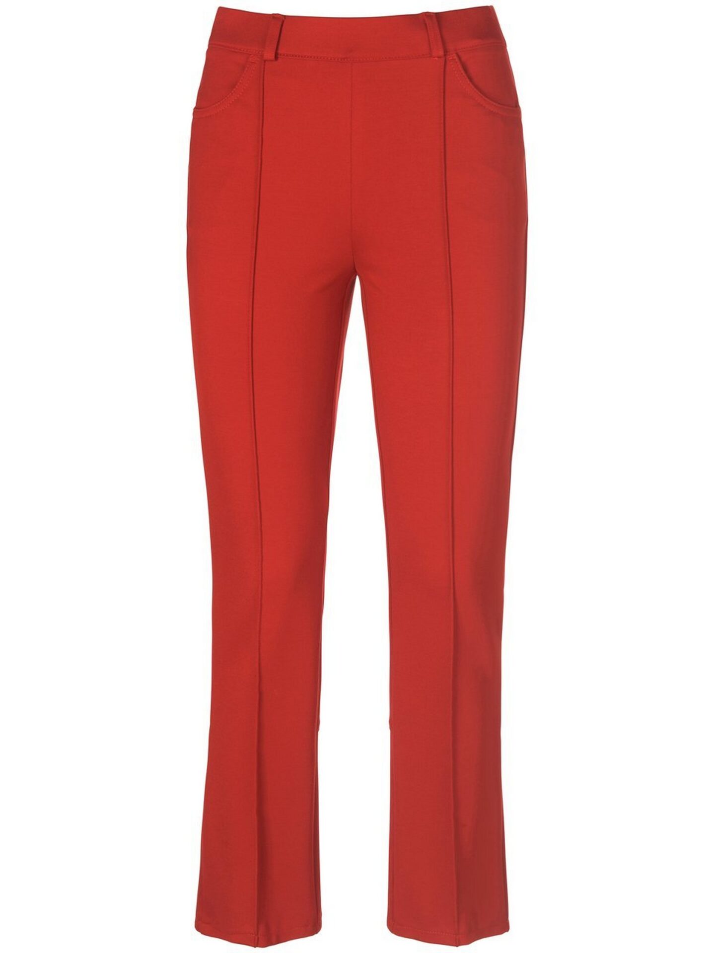Comfortabele jersey broek pasvorm Sylvia Van Peter Hahn rood