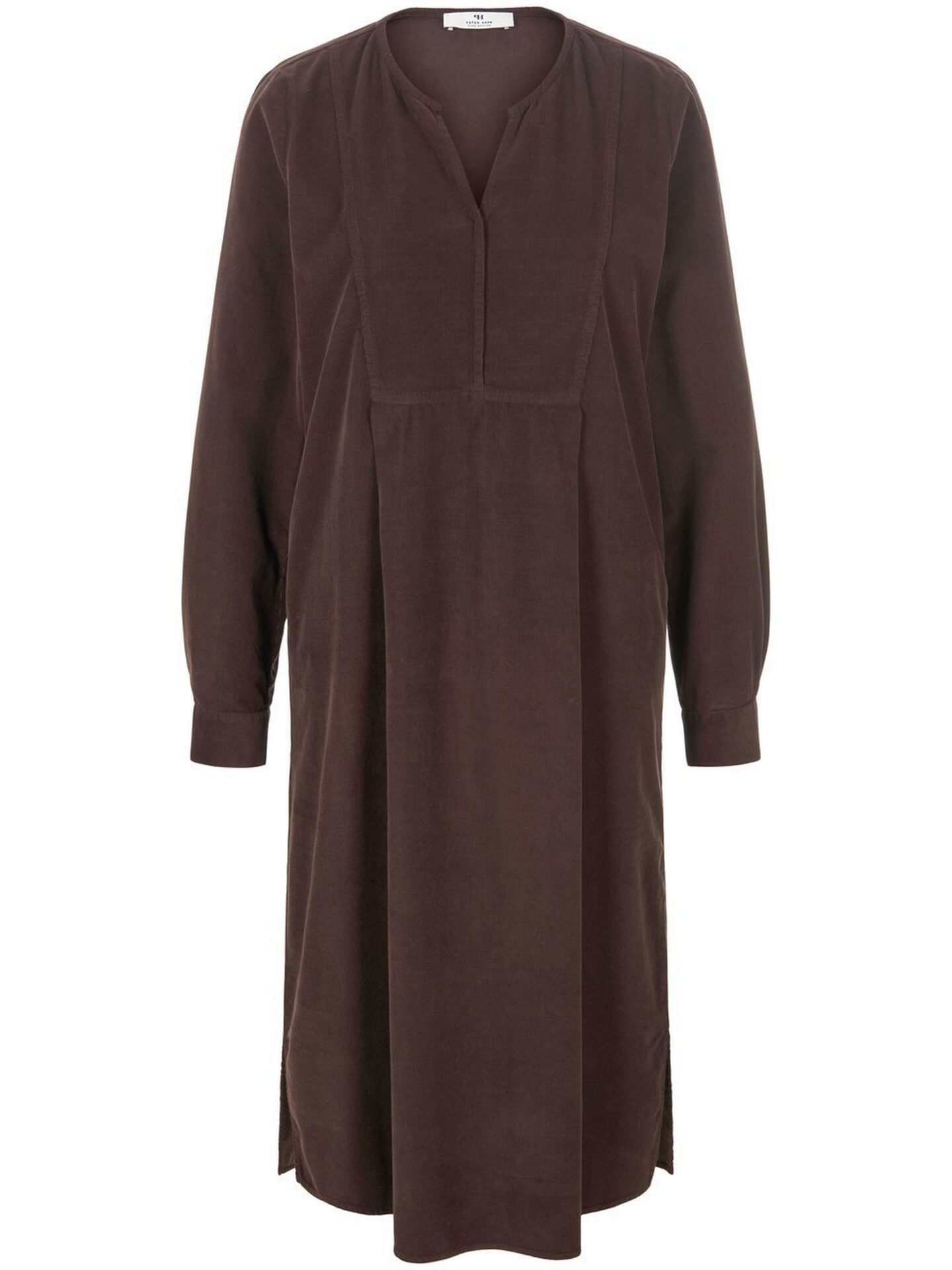 Corduroy jurk 100% katoen Van PETER HAHN PURE EDITION bruin