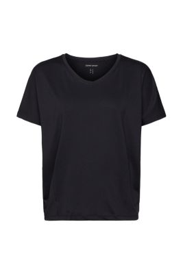 ESPRIT Actief T-shirt met V-hals met E-Dry