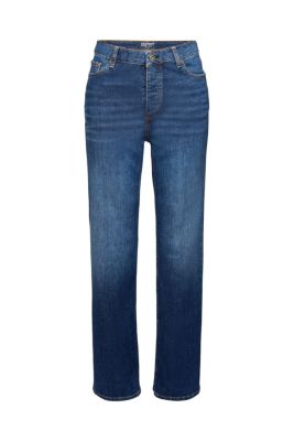 ESPRIT Straight jeans met retrolook en hoge taille