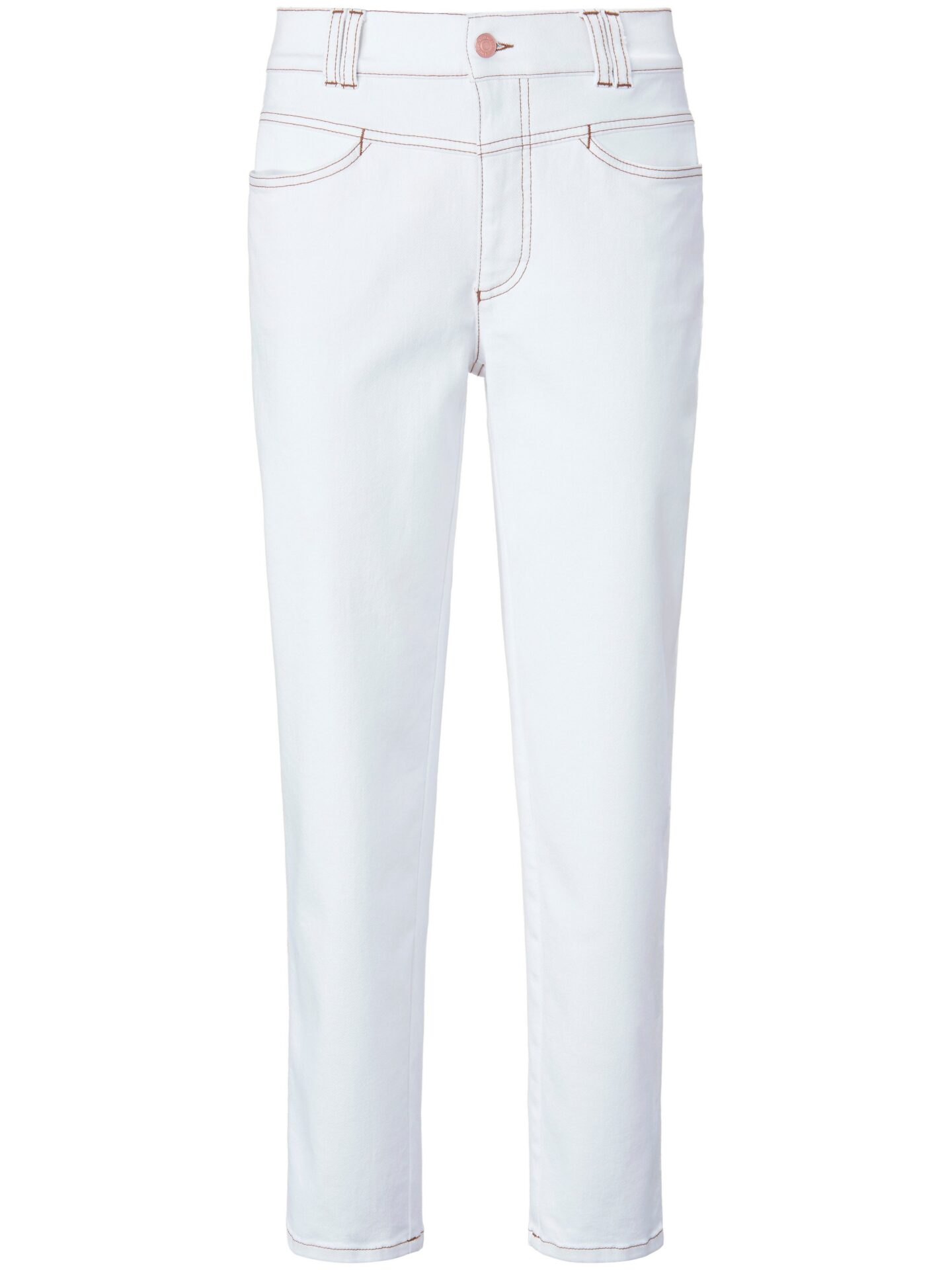 Enkellange slim fit-jeans Van DAY.LIKE wit
