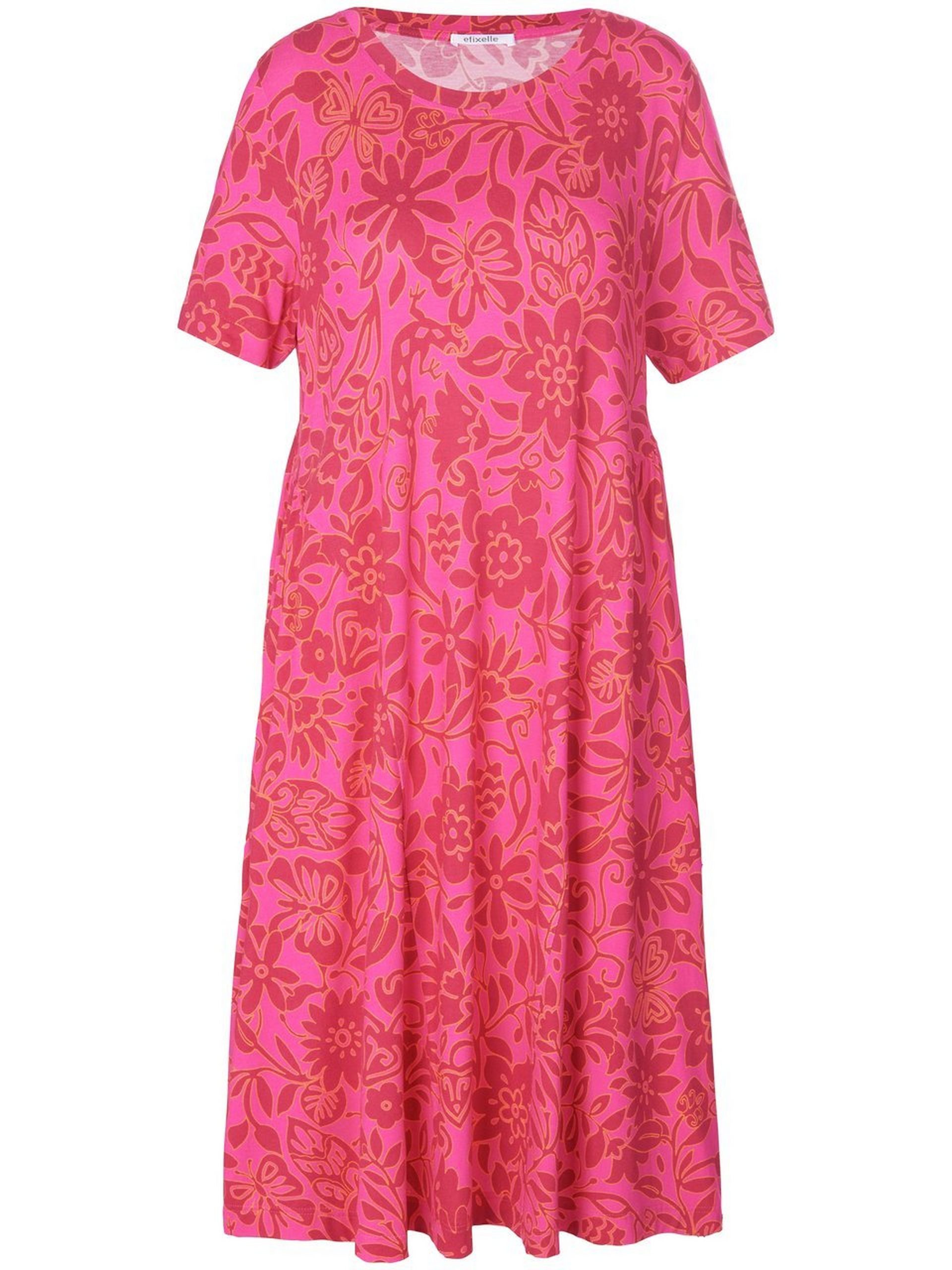 Jersey jurk korte mouwen Van Efixelle pink