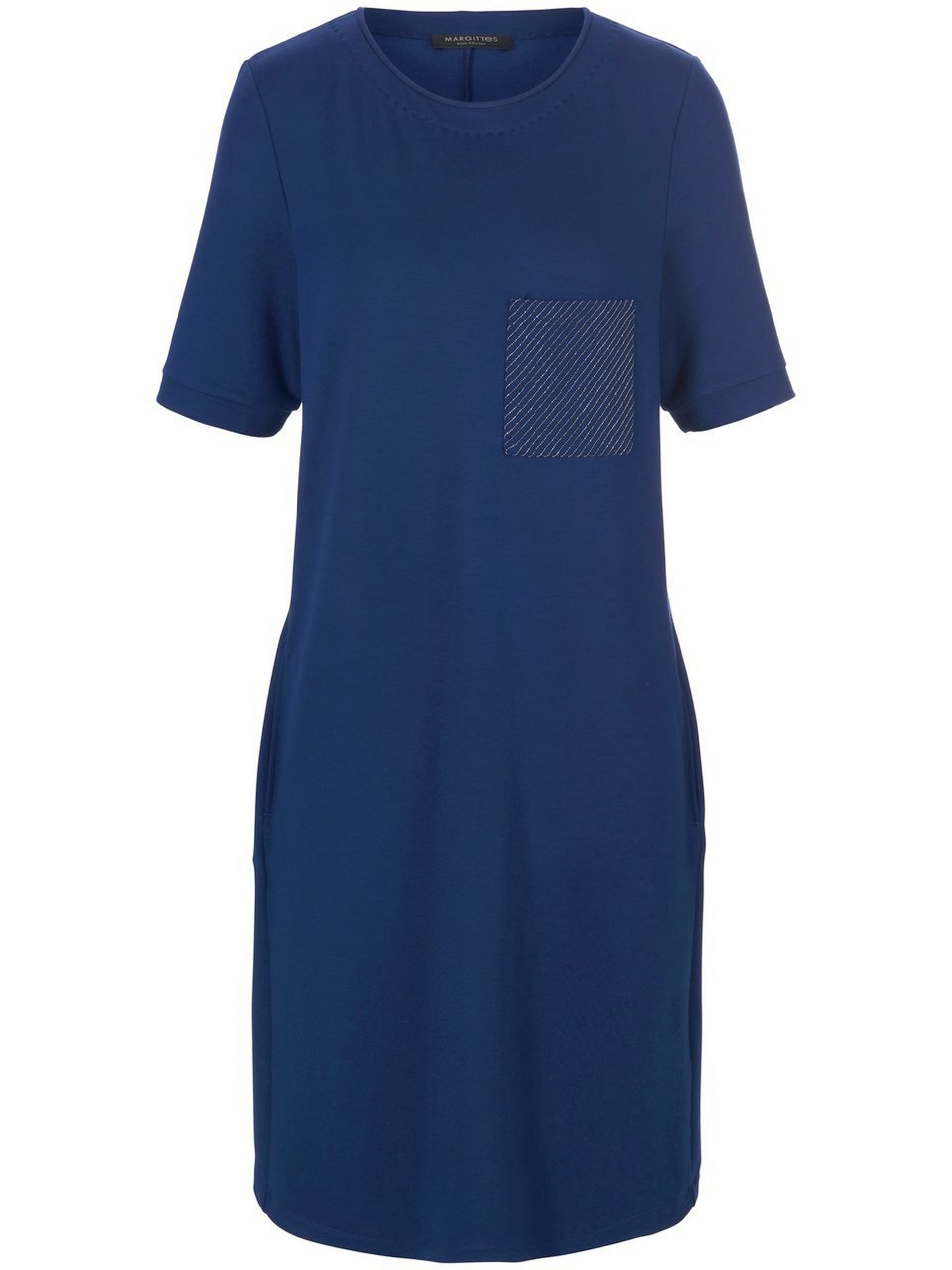 Jersey jurk korte mouwen Van Margittes blauw
