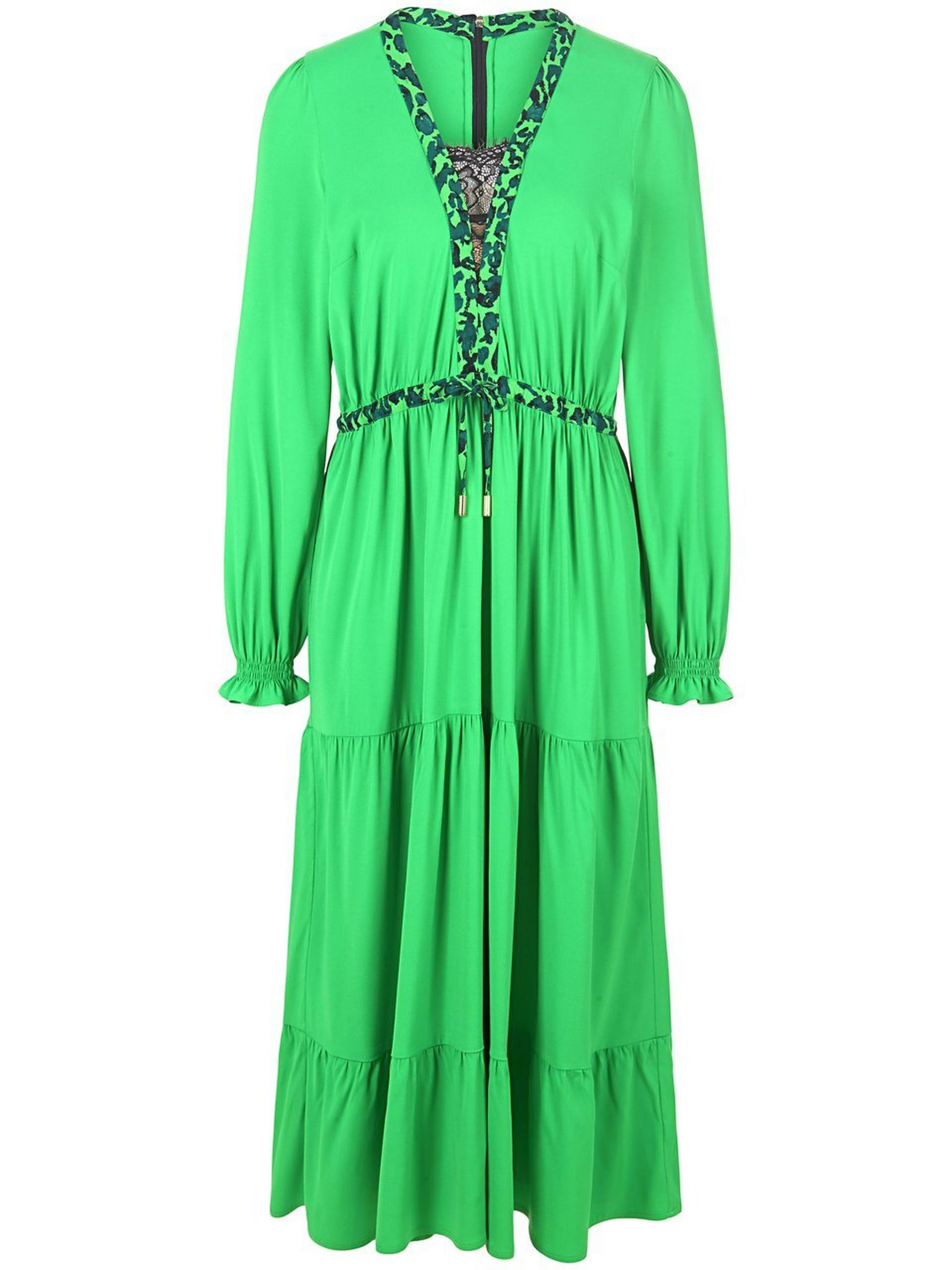 Jersey jurk lange mouwen Van Marcel Ostertag groen